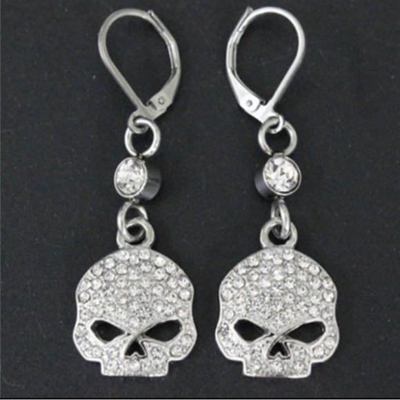 The Unbranded Brand Jewelry - Skull Rhinestone Earrings